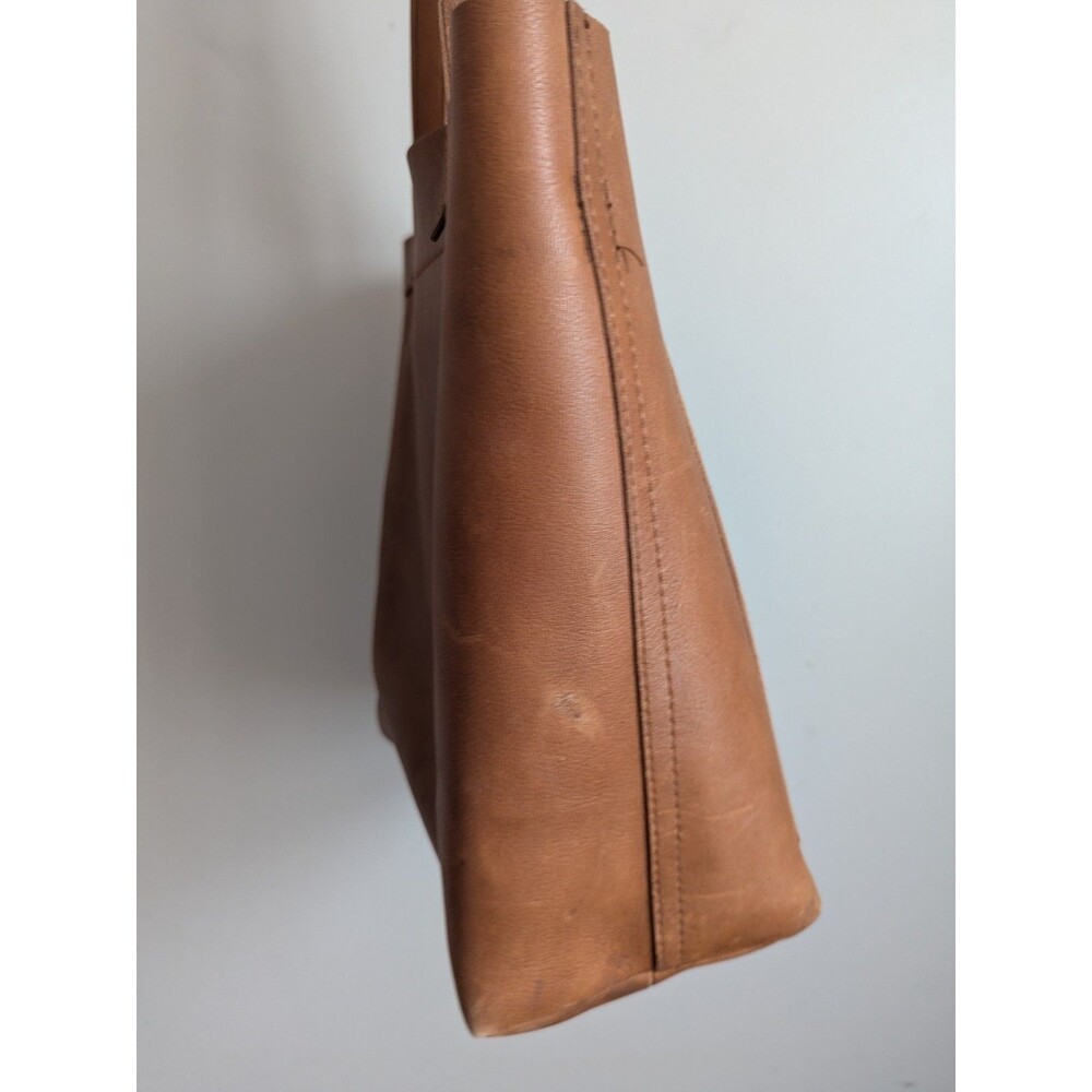 MADEWELL English Saddle Leather The Medium Transport Tote F5788 Distressed - Picture 3 of 16